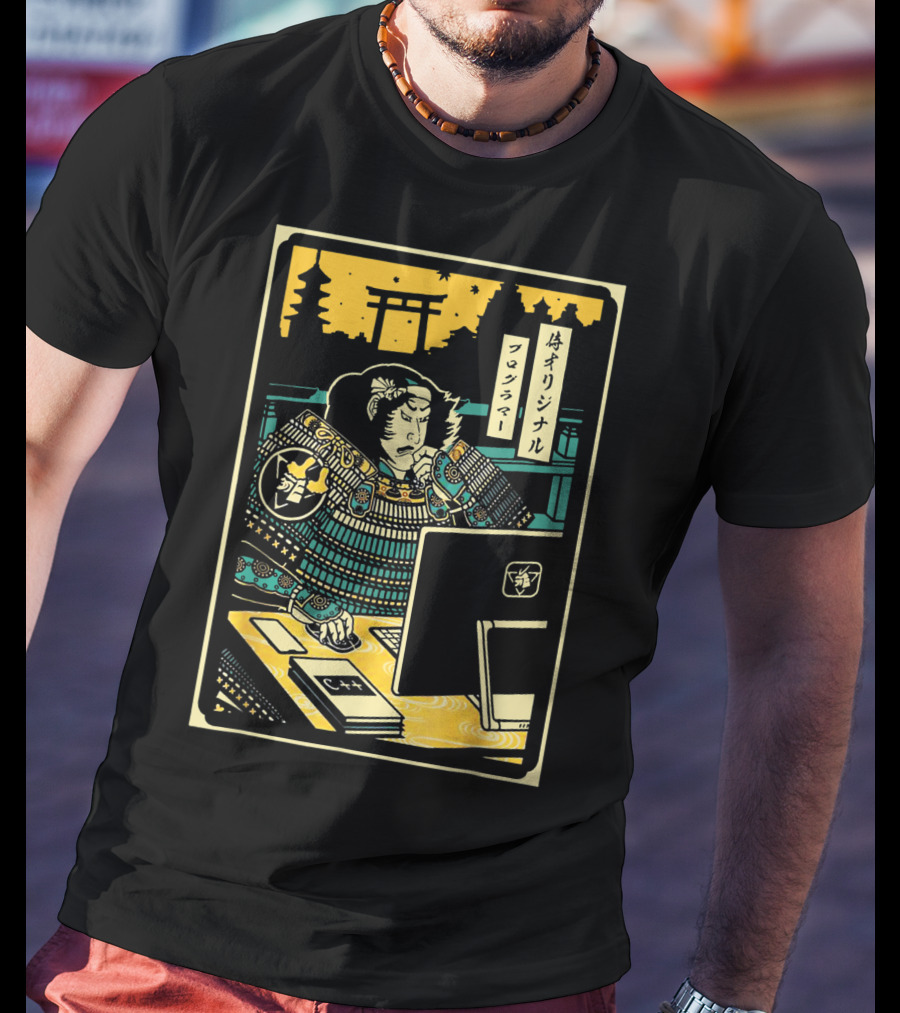 Original Samurai Warrior Programmer Computer T-Shirt