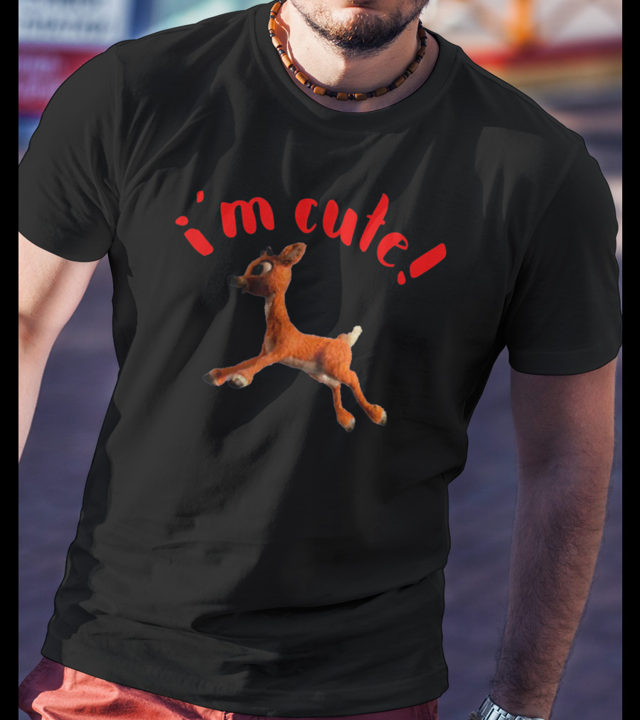 I'm Cute Retro Christmas Special Vintage Reindeer T-Shirt
