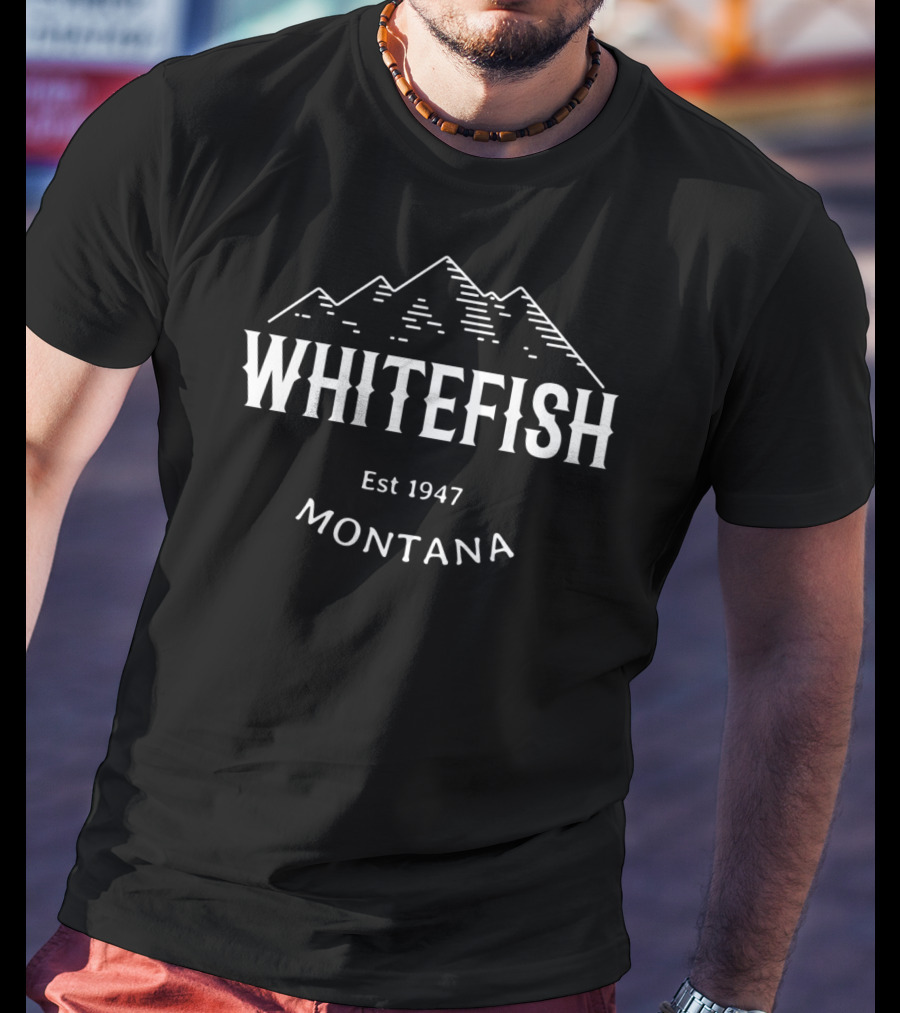 Whitefish Montana Est 1947 Retro Cool Rocky Mountains T-Shirt