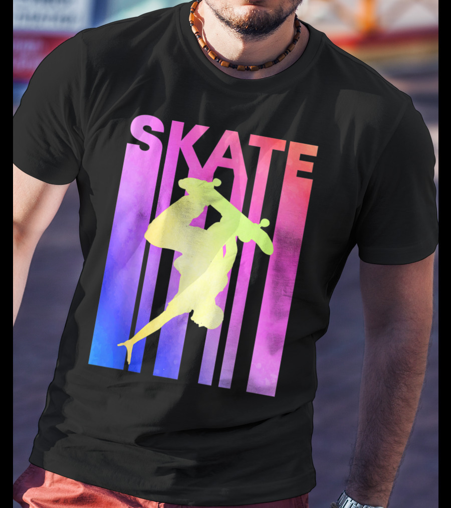 SKATE Retro Skateboard Backflip Vintage T-Shirt