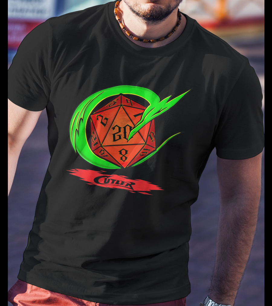 Cutler Dragon D20 Dice Pro Wrestler T-Shirt