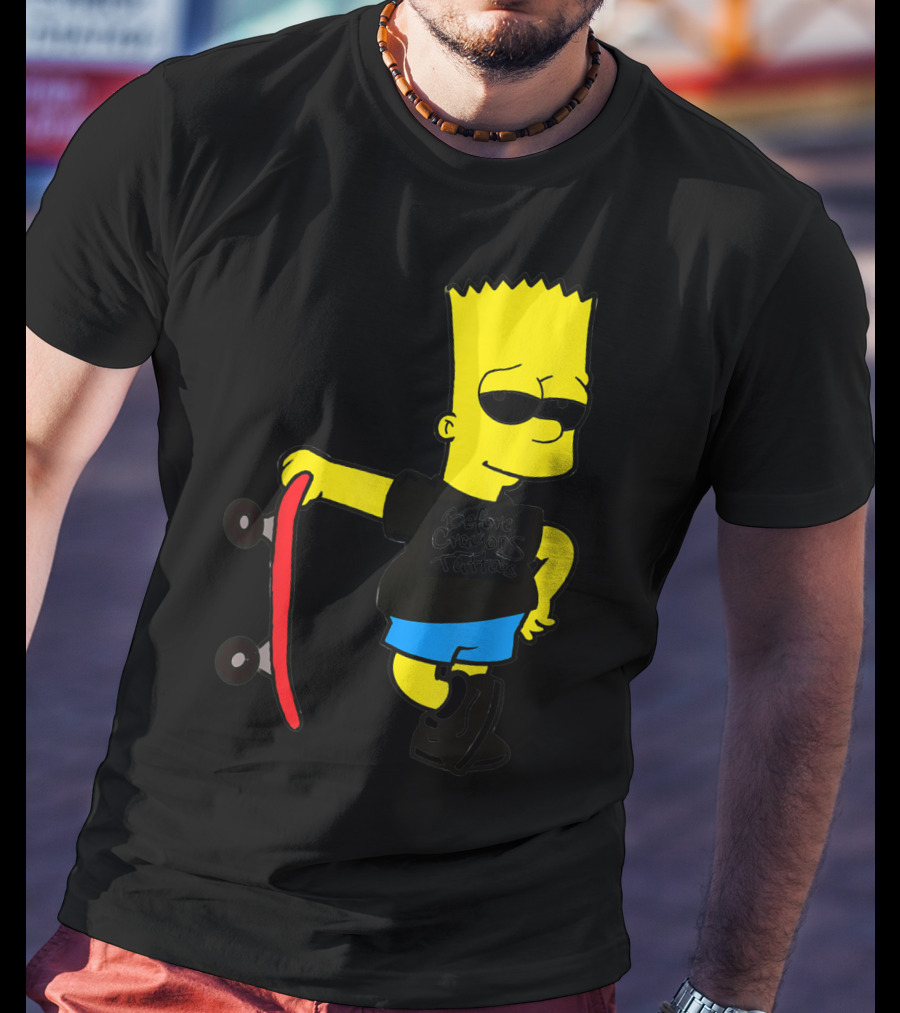Bsbct Before Crayons Tattoos Bart Skateboard T-Shirt
