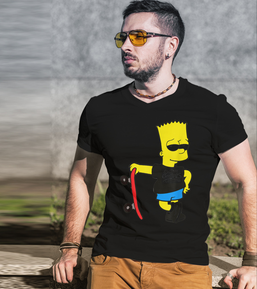 Bsbct Before Crayons Tattoos Bart Skateboard T-Shirt