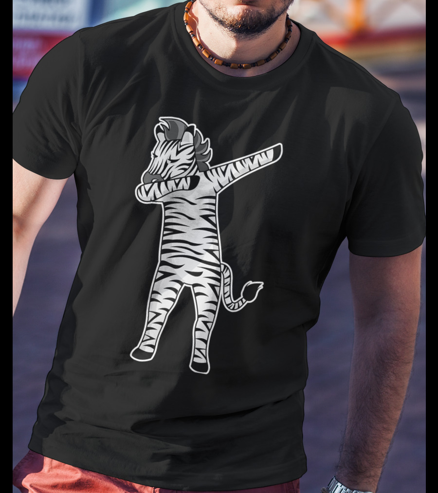 Dabbing Zebra Cool Dancing Equids Fun T-Shirt