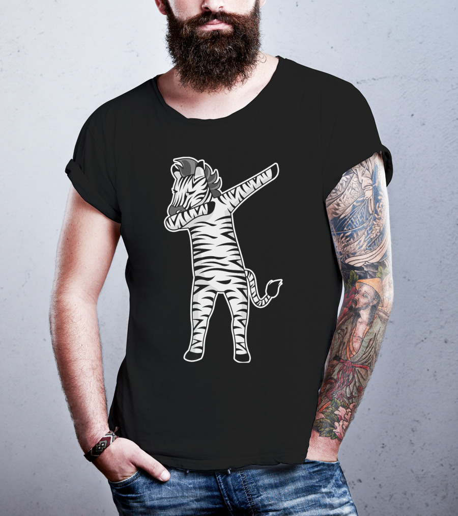 Dabbing Zebra Cool Dancing Equids Fun T-Shirt