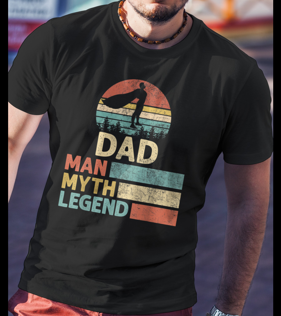 Dad Man Myth Legend Vintage Retro T-Shirt