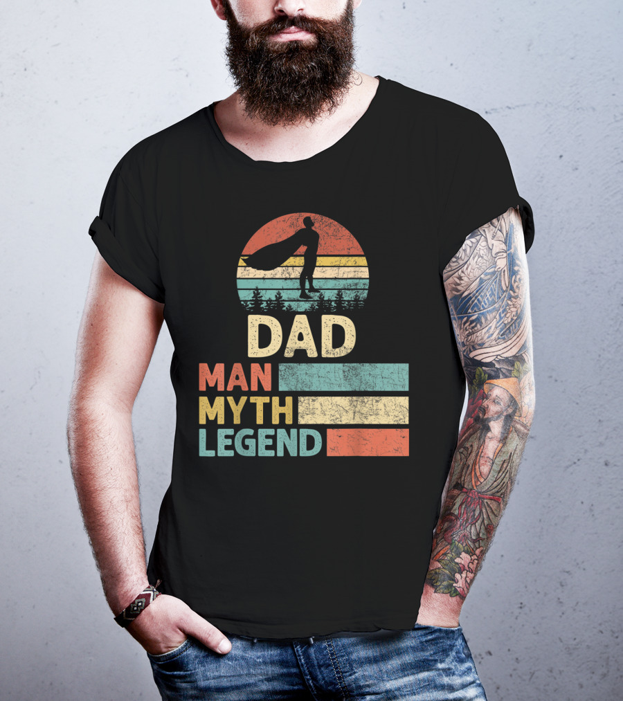 Dad Man Myth Legend Vintage Retro T-Shirt