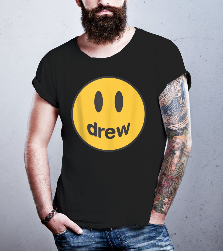 Drew Yellow Smiley Face Icon T-Shirt