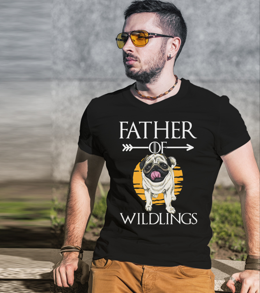 Father Of Wildlings Pug Dog Dad Father's Day T-Shirt