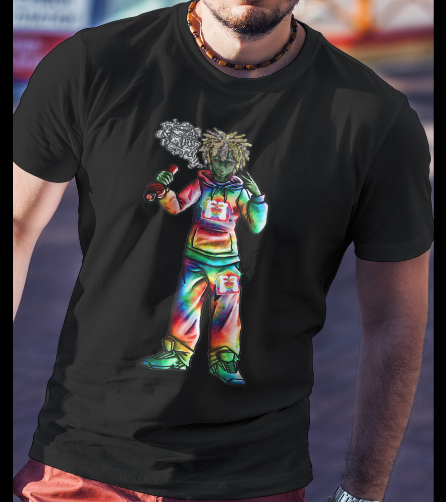 Flavor Farms Clothing Thsi Tie Dye Alien Graffiti T-Shirt