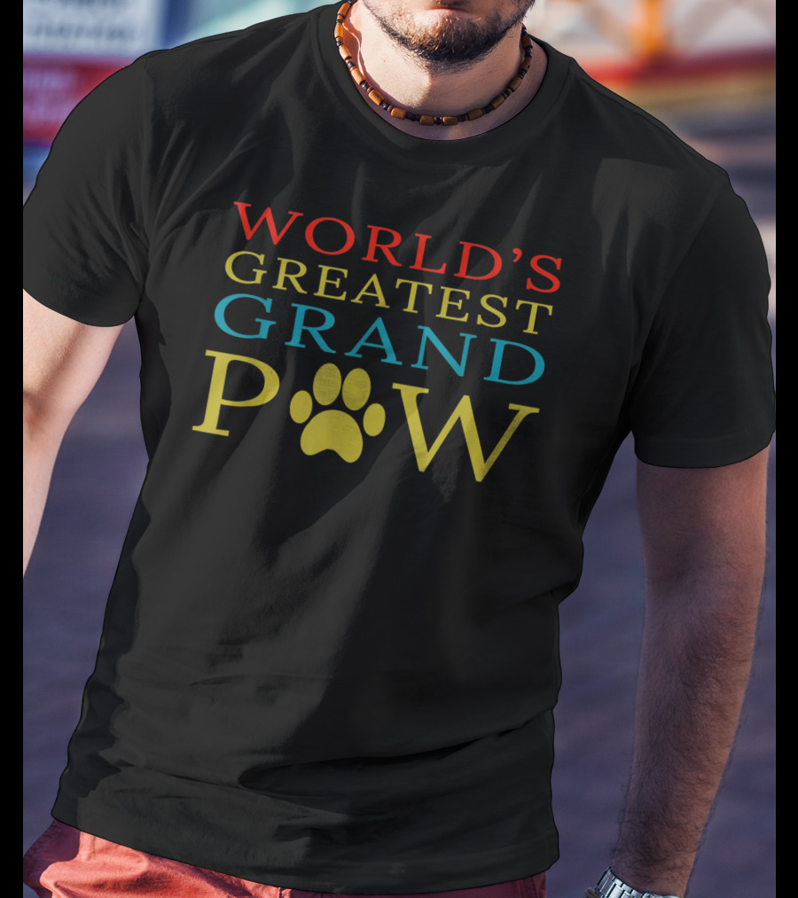 World's Greatest Grand Paw Funny Dog Grand Paw T-Shirt