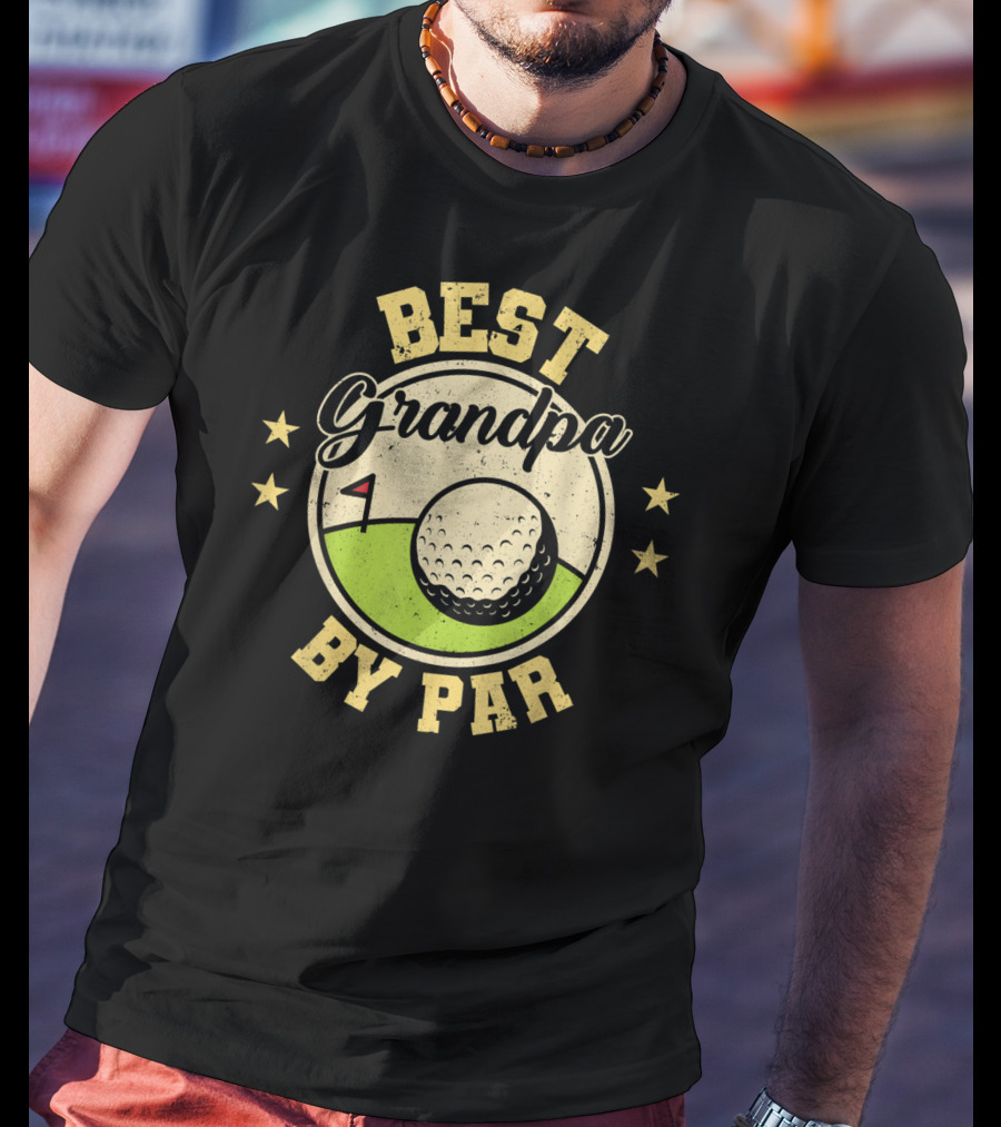 Best Grandpa By Par Funny Father's Day Golf Lovers T-Shirt
