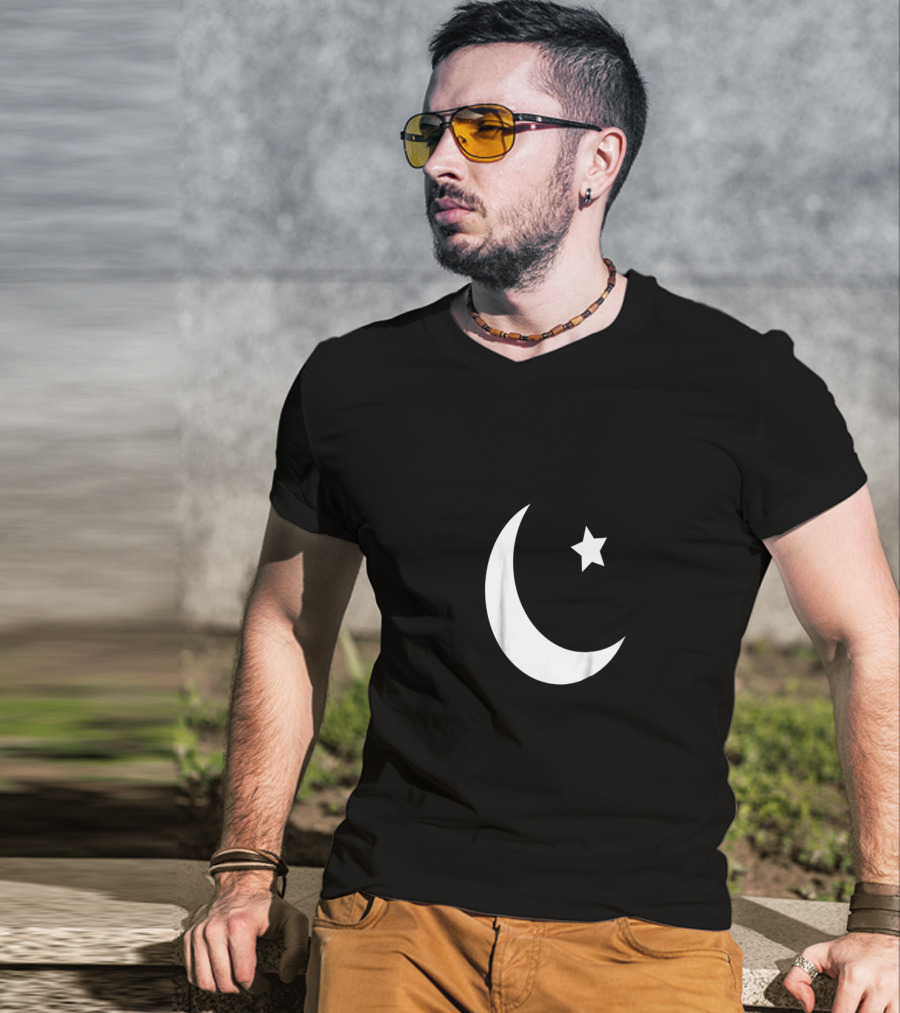 Pakistan Independence Day Crescent Moon Star Symbol Patriotism T-Shirt