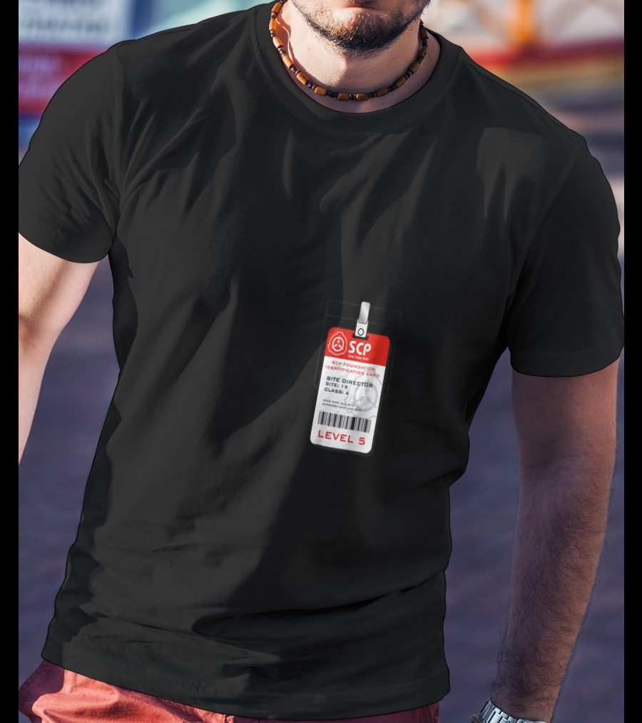 SCP Foundation Site Director Identification Card Badge Level 5 Class A Security Clearance T-Shirt