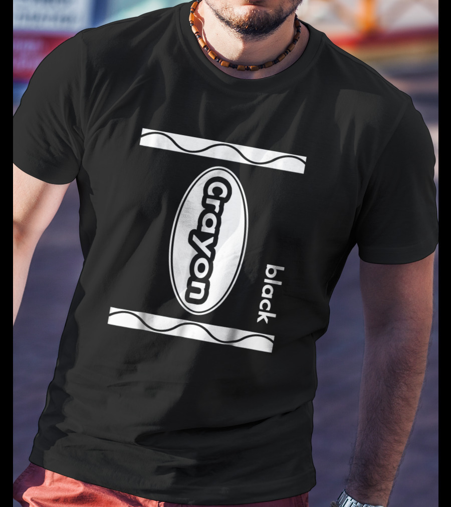 Black Crayon Box Halloween Costume TWH Crayon Black T-Shirt
