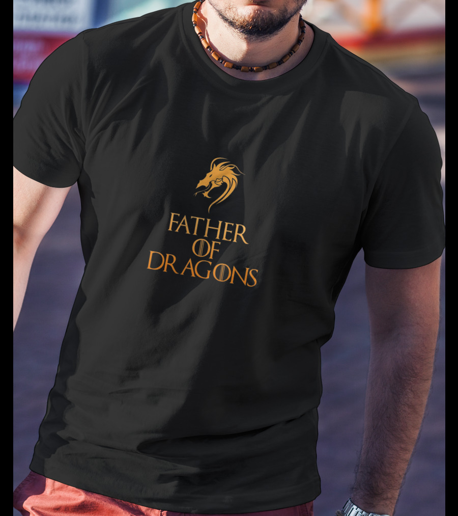 Father Of Dragons Cool Funny Dragon Head T-Shirt