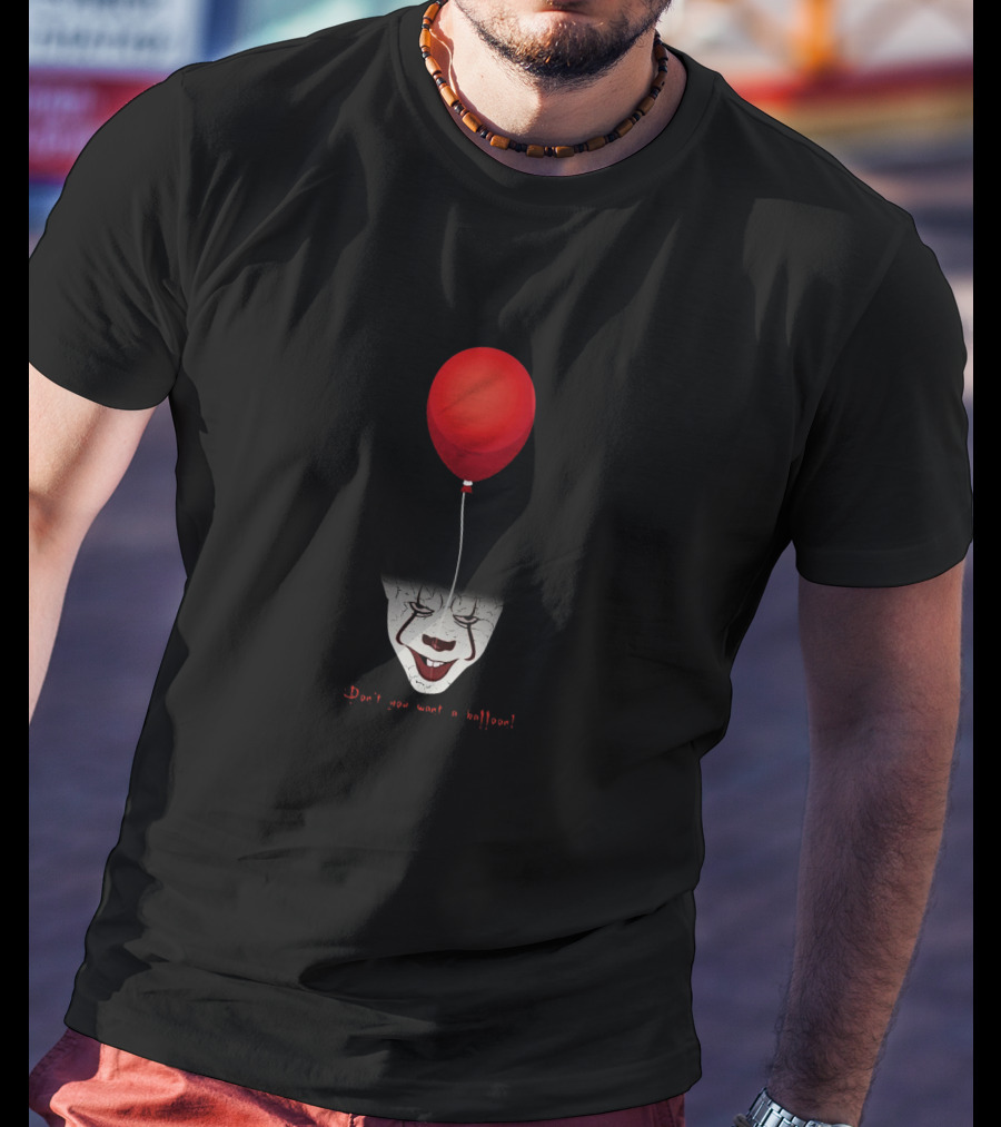 Pennywise Red Balloon Horror Don’t You Want A Balloon T-Shirt