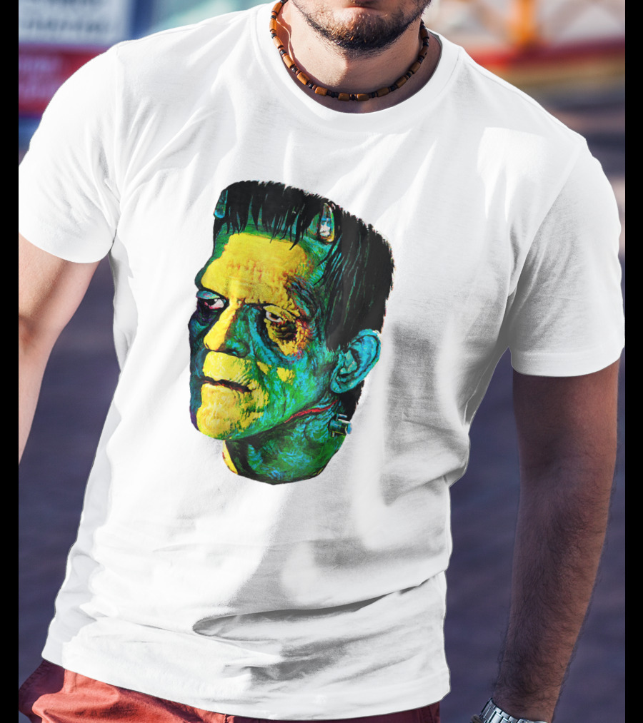 Karloff Frankenstein Monster Horror Movie Fan Iconic Colorful T-Shirt