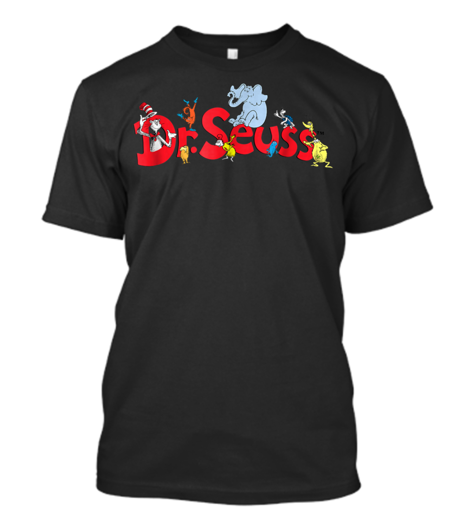 Dr. Seuss Cat In The Hat Horton Grinch Lorax Characters T-Shirt