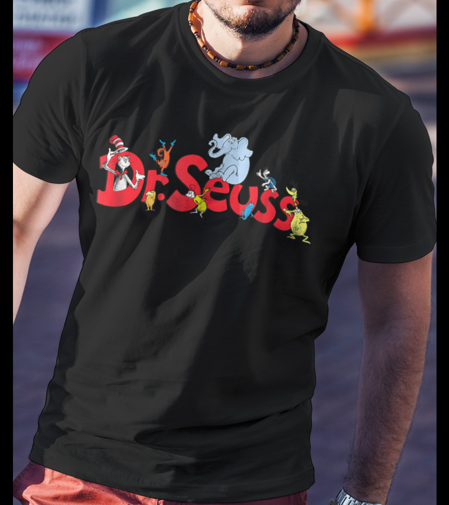 Dr. Seuss Cat In The Hat Horton Grinch Lorax Characters T-Shirt