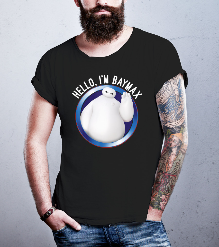Hello I'm Baymax Disney Big Hero 6 Wave Circle T-Shirt