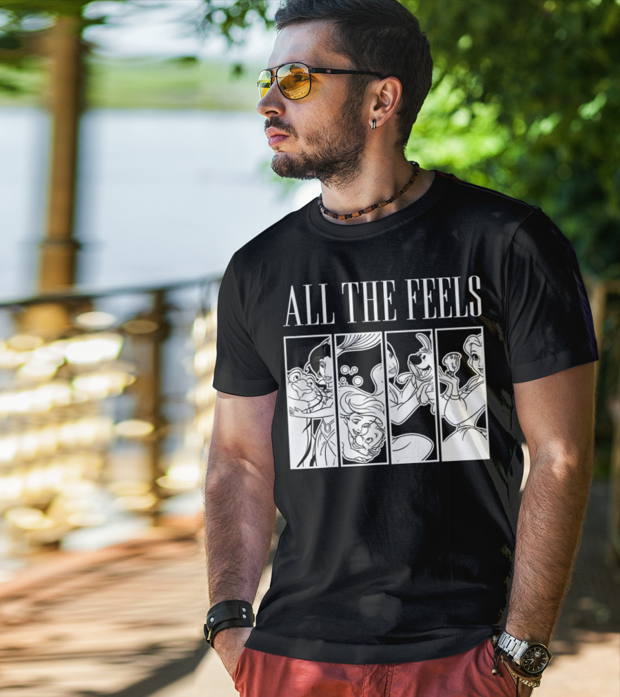 ALL THE FEELS Disney Princess Character Panels T-Shirt