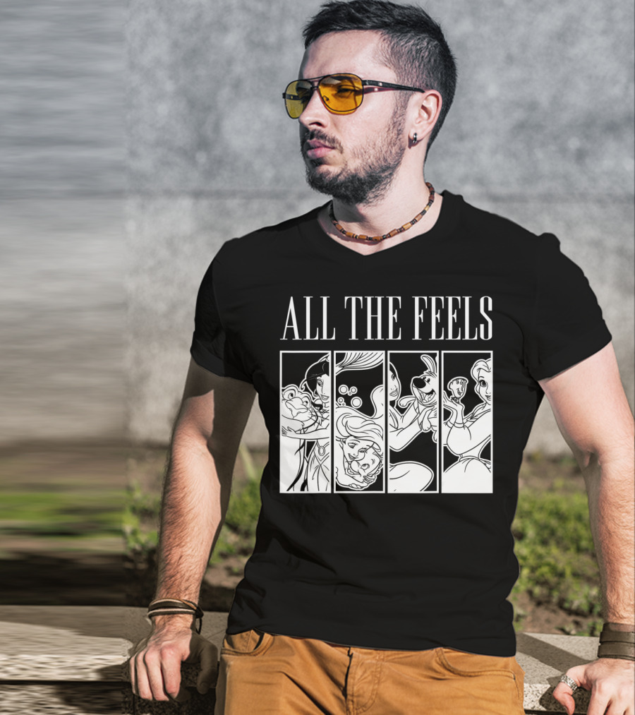 ALL THE FEELS Disney Princess Character Panels T-Shirt