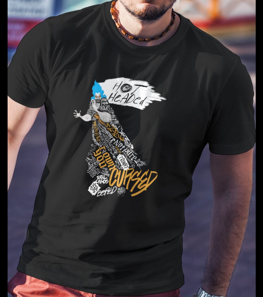 Disney Villains Hades Hot Headed Cursed Chaos Power Orders Word T-Shirt