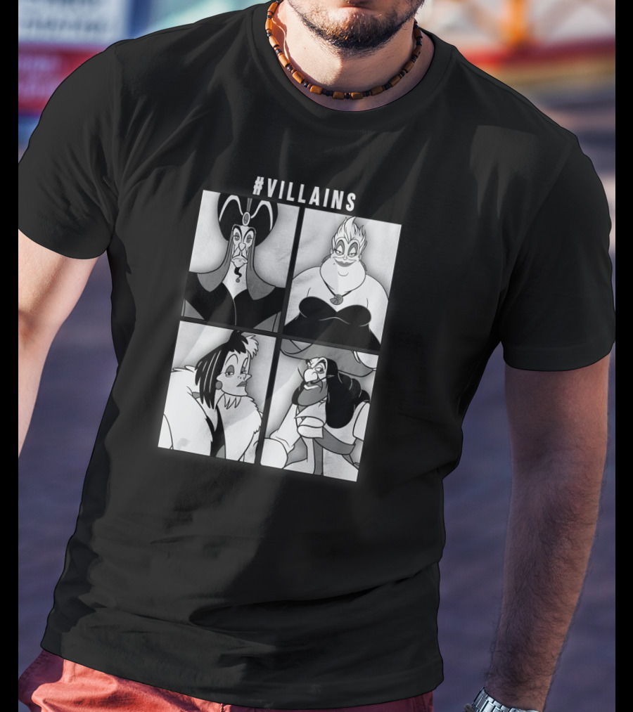 Villains Disney Wanted Jafar Ursula Cruella Hook T-Shirt