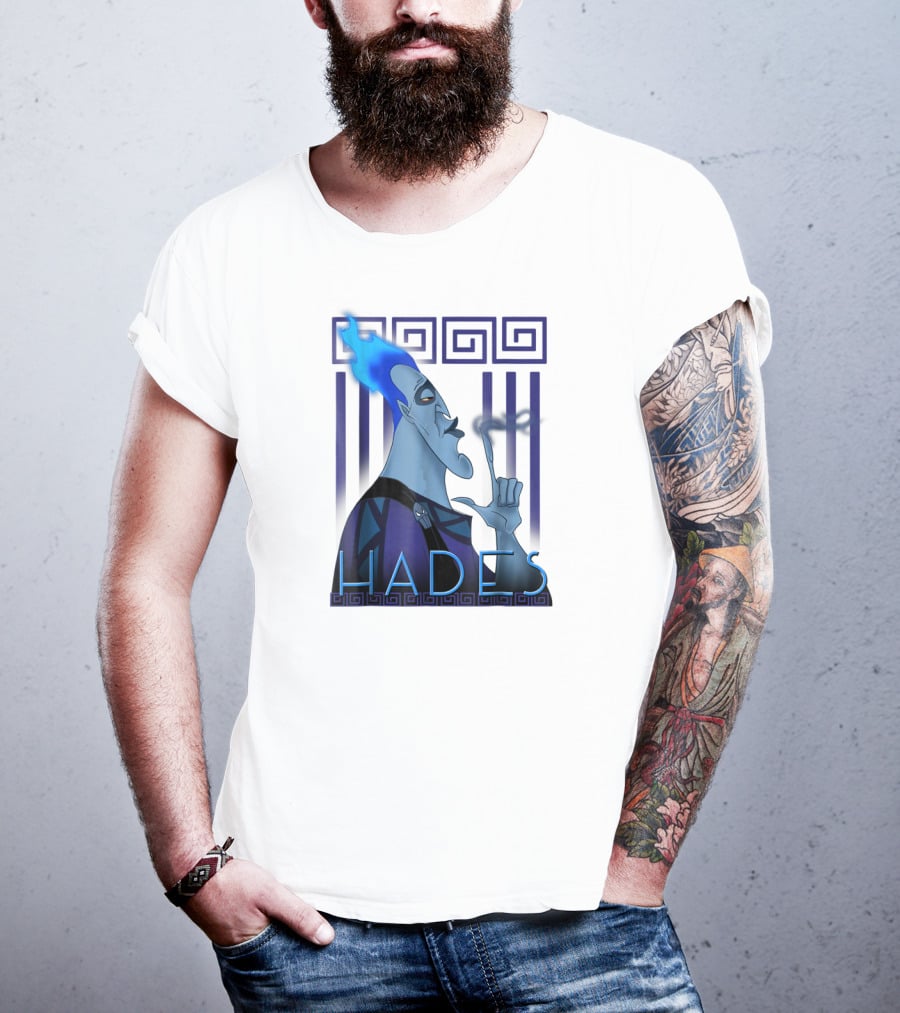 Disney Hercules Hades Geometric Greek T-Shirt