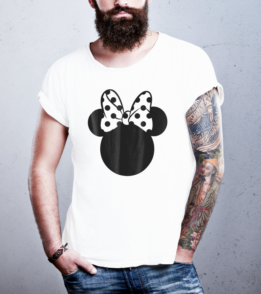 Minnie Mouse Silhouette With Polka Dot Bow Disney T-Shirt