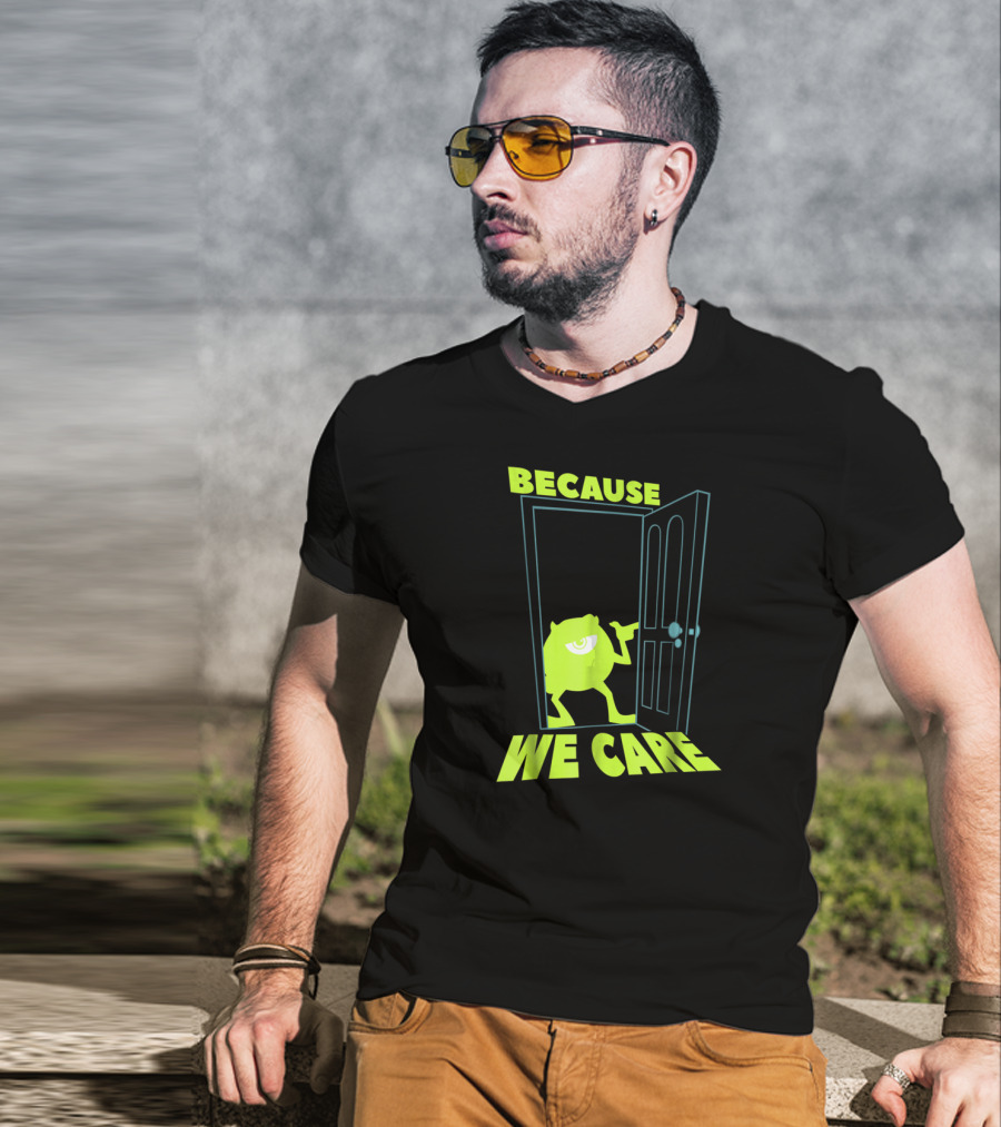 Disney Pixar Monsters Inc. Mike Because We Care Doorway T-Shirt