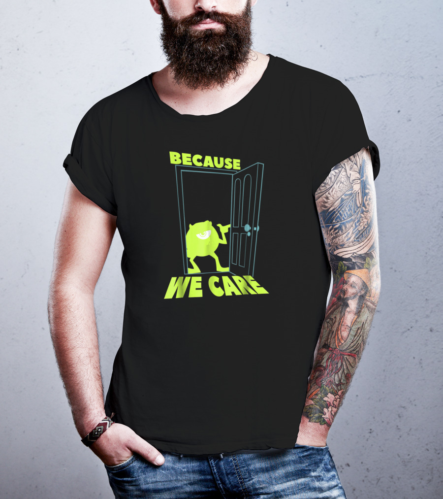 Disney Pixar Monsters Inc. Mike Because We Care Doorway T-Shirt