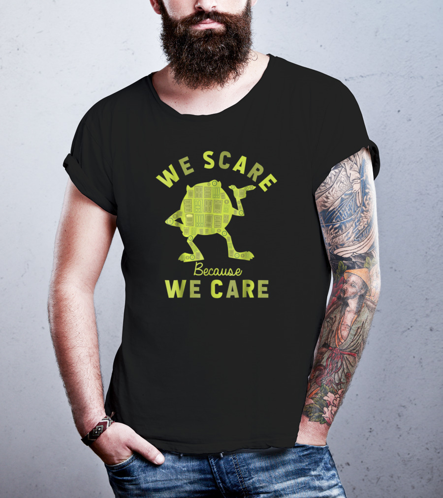 We Scare Because We Care Disney Pixar Monsters University Mike T-Shirt