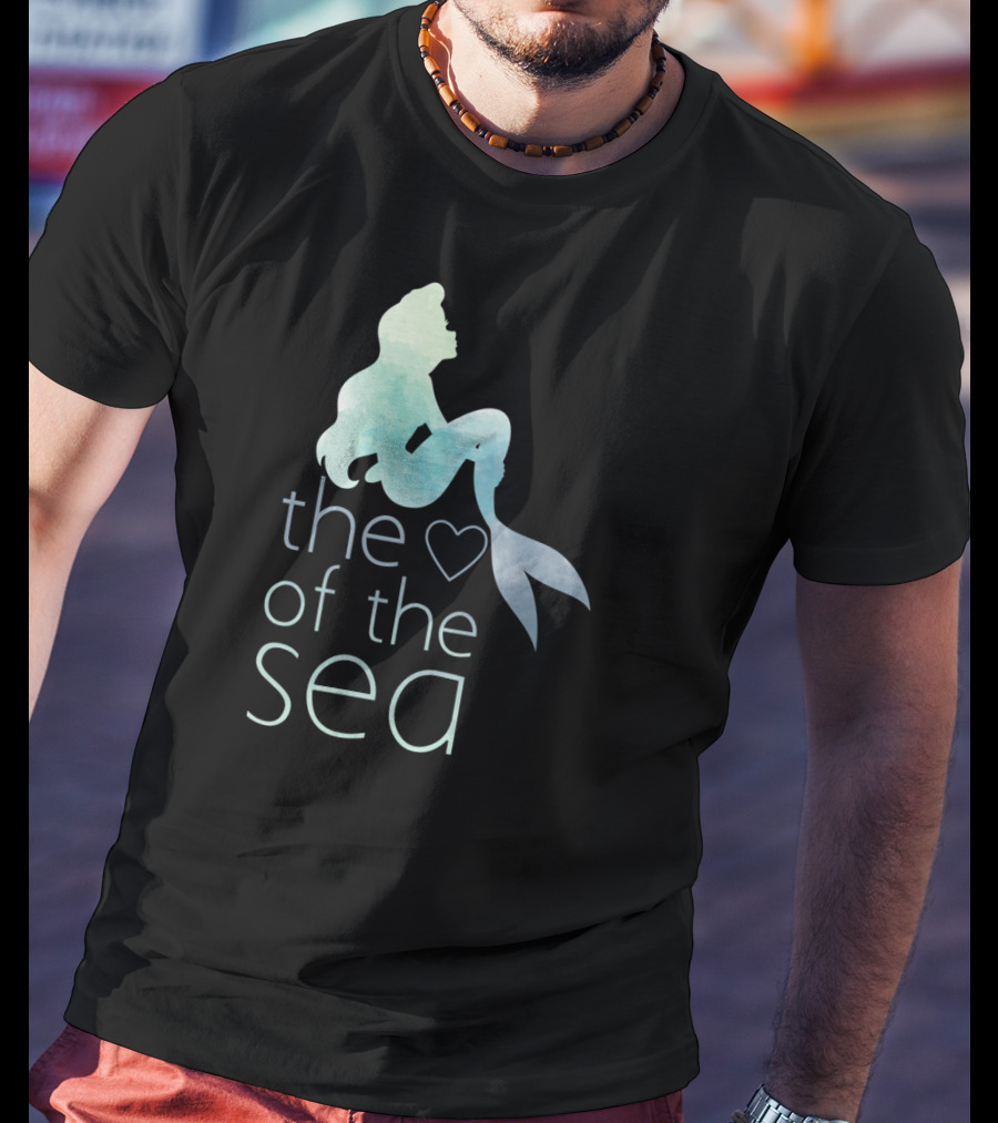 Disney Little Mermaid Heart Of The Sea Watercolor Ariel T-Shirt