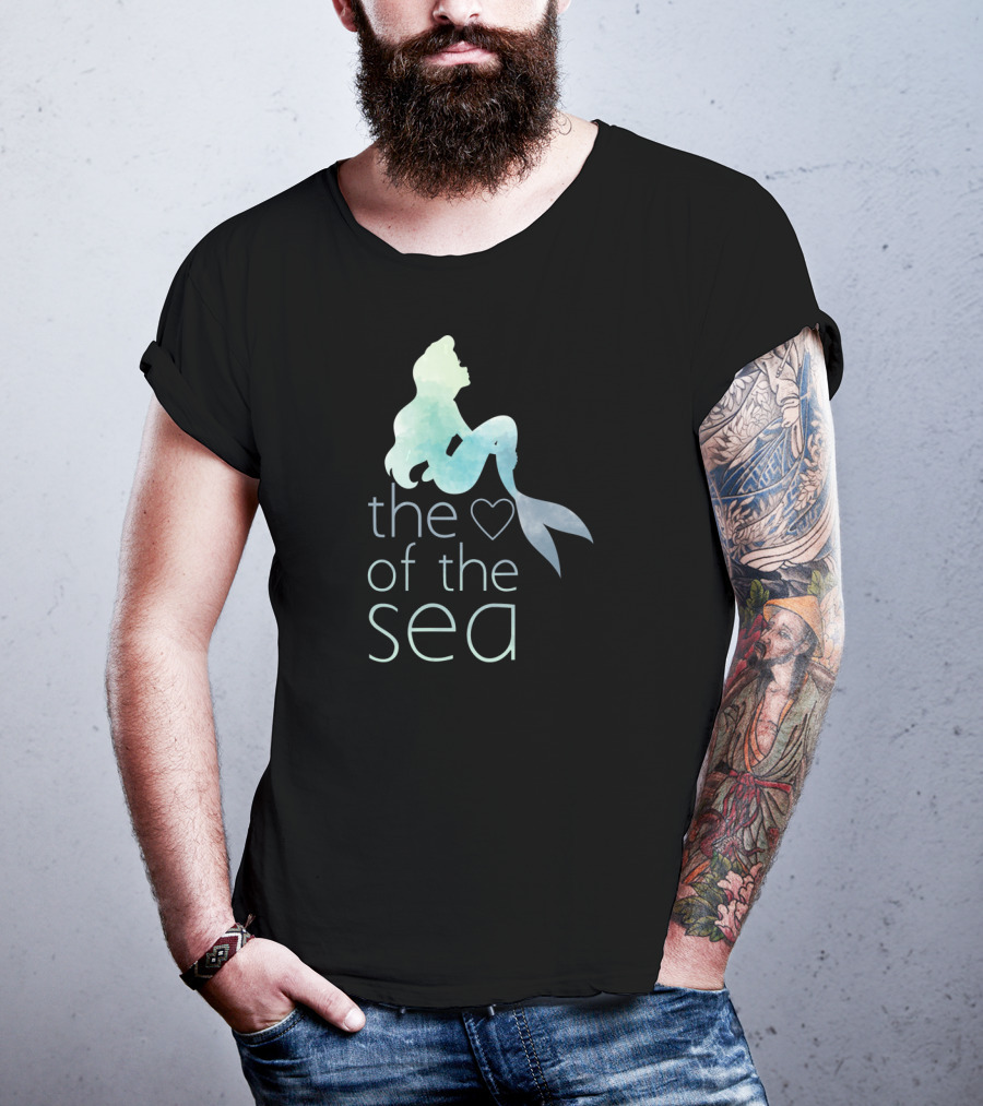 Disney Little Mermaid Heart Of The Sea Watercolor Ariel T-Shirt