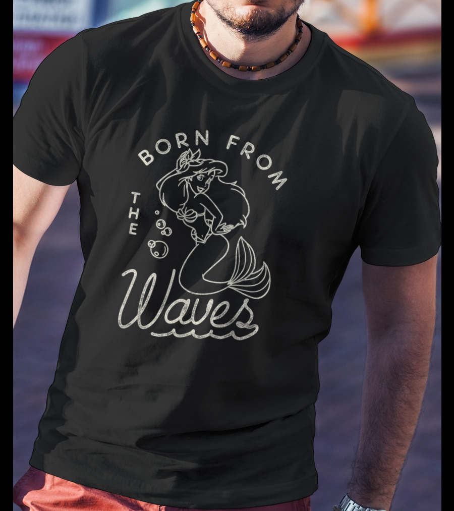 Disney The Little Mermaid Ariel Born From The Waves T-Shirt