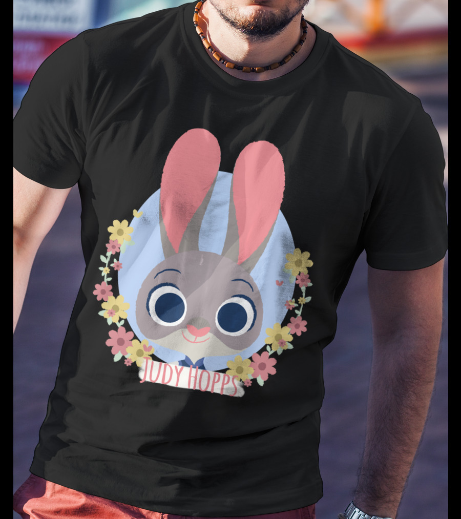 Zootopia Judy Hopps Floral Spring Wreath Disney T-Shirt