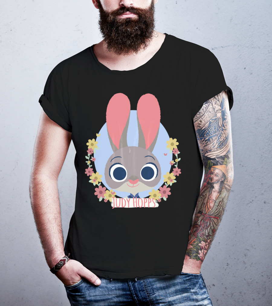 Zootopia Judy Hopps Floral Spring Wreath Disney T-Shirt