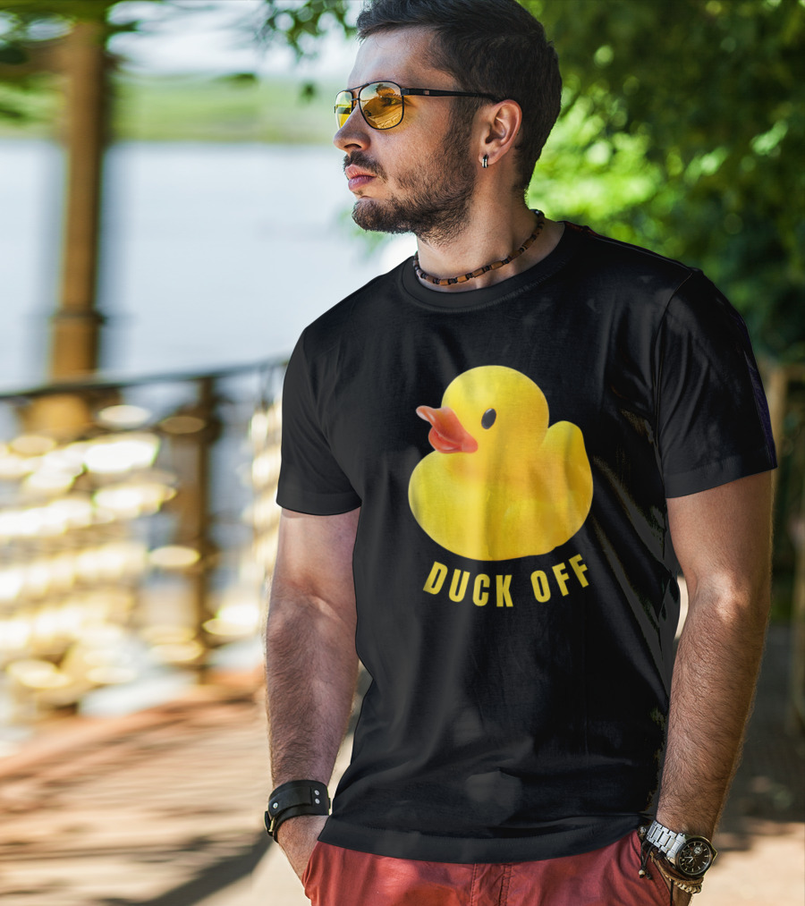 DUCK OFF Cute Duck Rubber Duckling T-Shirt