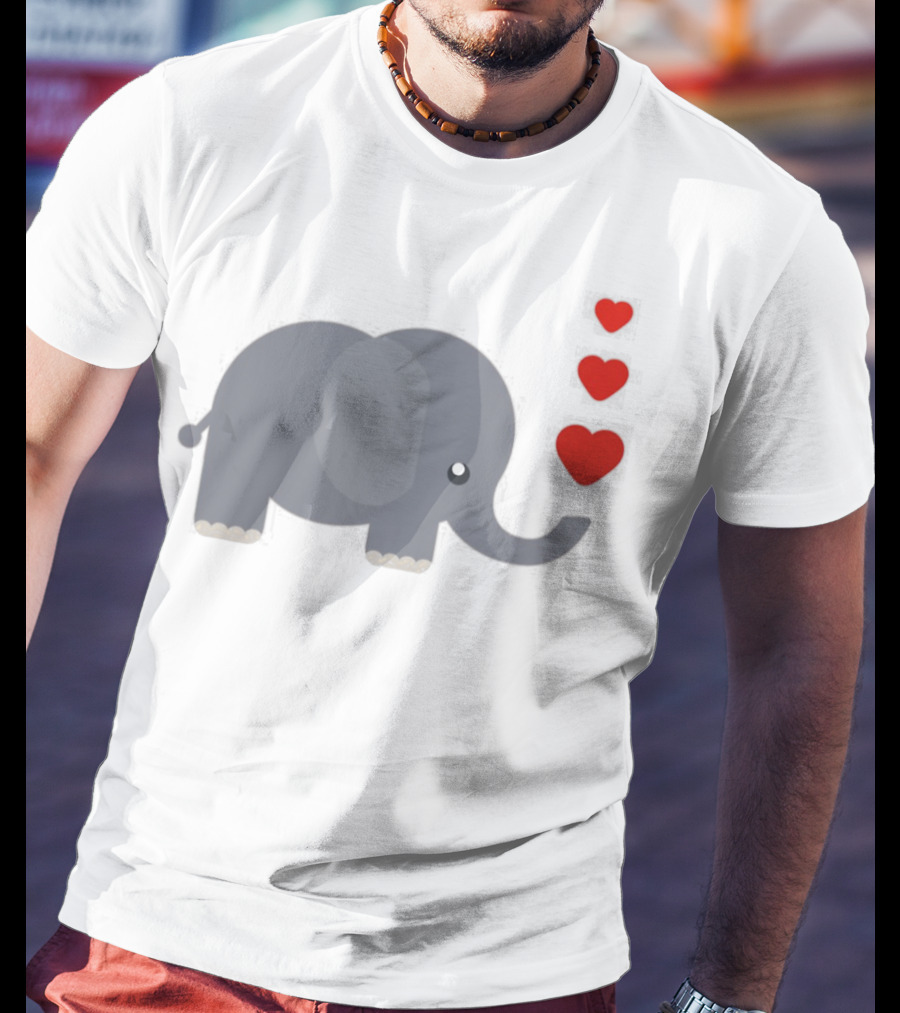 Baby Elephant With Hearts For Guys Girls T-Shirt