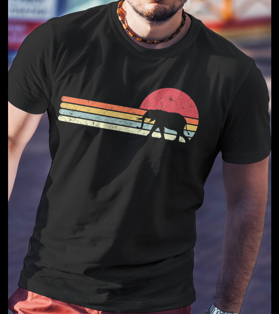 Elephant Style Vintage Sunset T-Shirt