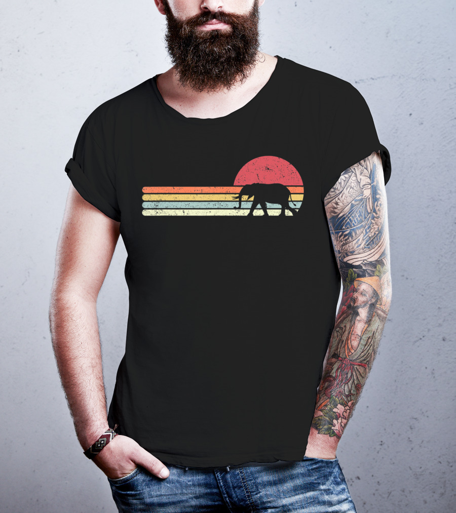 Elephant Style Vintage Sunset T-Shirt