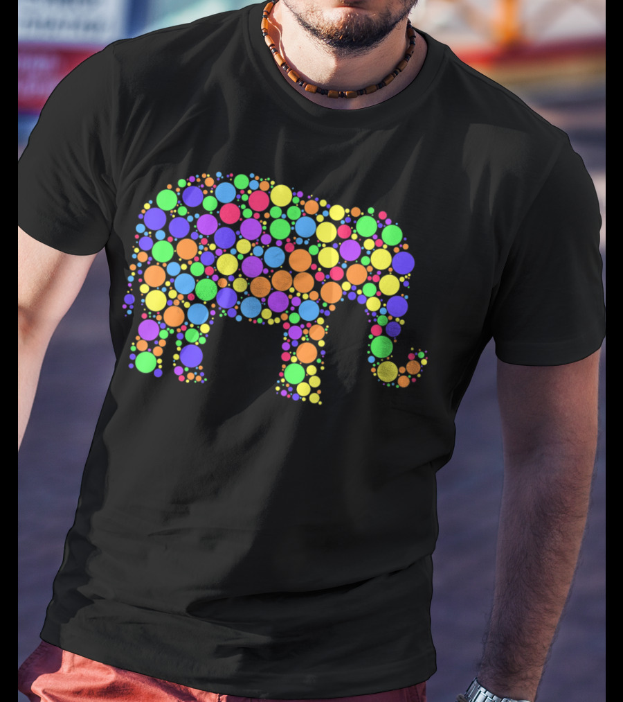 Polka Dot Elephant Design For International Dot Day Celebrations T-Shirt