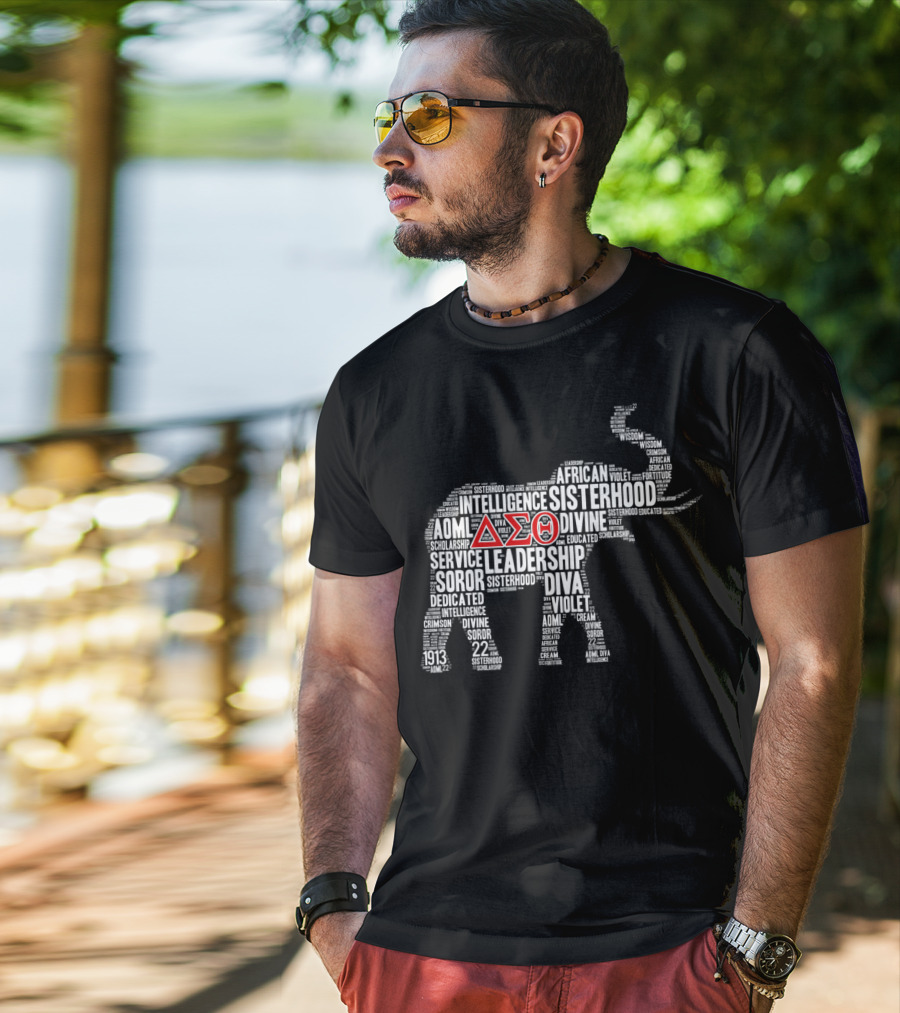 Elephant Delta Sigma Theta 1913 African Sisterhood Leadership Wisdom T-Shirt