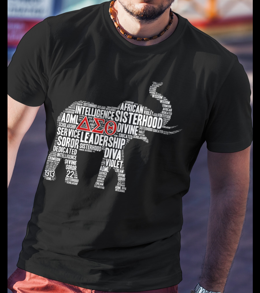 Elephant Delta Sigma Theta 1913 African Sisterhood Leadership Wisdom T-Shirt
