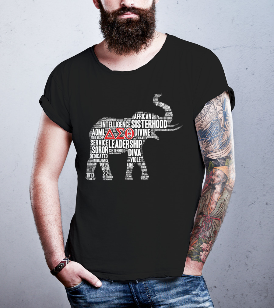 Elephant Delta Sigma Theta 1913 African Sisterhood Leadership Wisdom T-Shirt