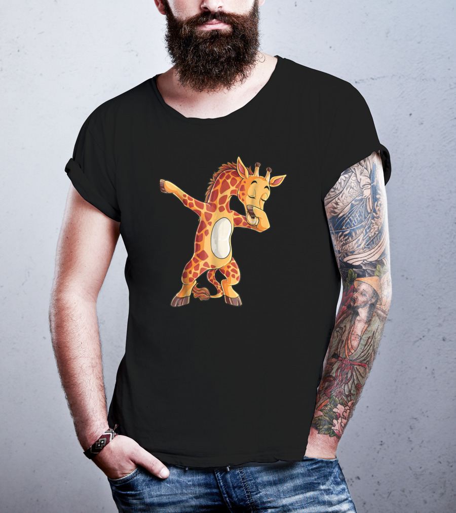 Dabbing Giraffe Cute Funny Dance Giraffes Dab T-Shirt