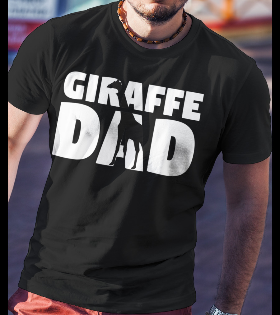 Giraffe Dad Giraffe Zoo Animal Lover T-Shirt