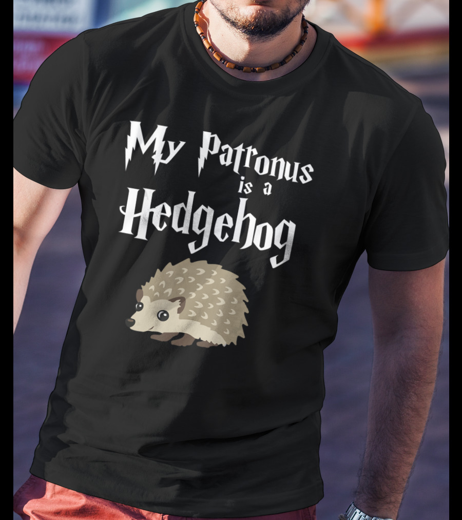 My Patronus Is A Hedgehog Wizardry Animal Charm Magic T-Shirt